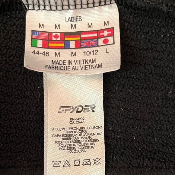 Spyder Black Jacket with Neon Pink Zipper - Picture 8 of 10